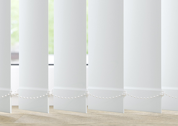 Trinity (FR Blackout), Silk White - Vertical Blind Slats - Image 3